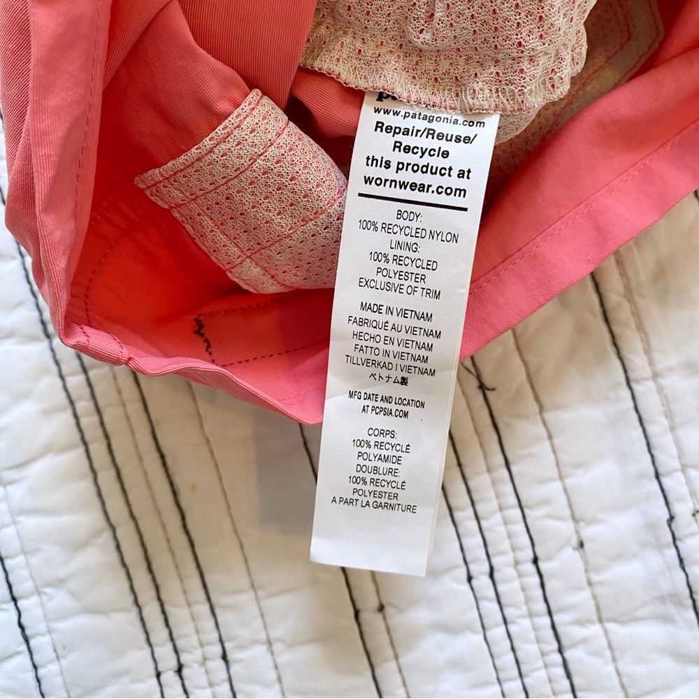 NWT Patagonia Kids 5” Baggies Lined Quick Dry Shorts Afternoon Pink sz Medium 10 - Picture 7 of 9